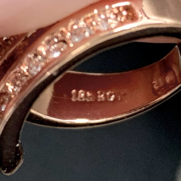 Rose Gold 18 Karat Gold Filled Cubic Zirconia Fashion Ring Size 5 In Gift Box - Picture 7 of 8